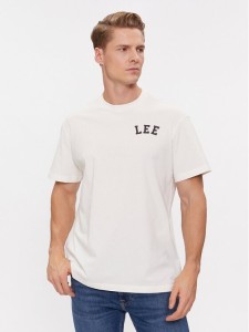 Lee T-Shirt 112342484 Beżowy Relaxed Fit