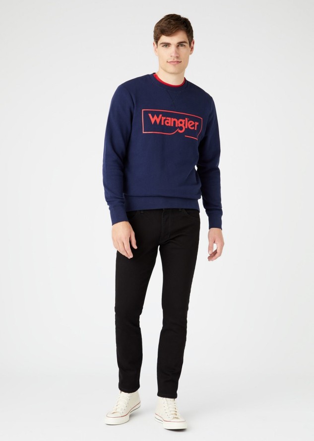 WRANGLER FRAME LOGO SWS MĘSKA BLUZA NAVY W6H1HA114