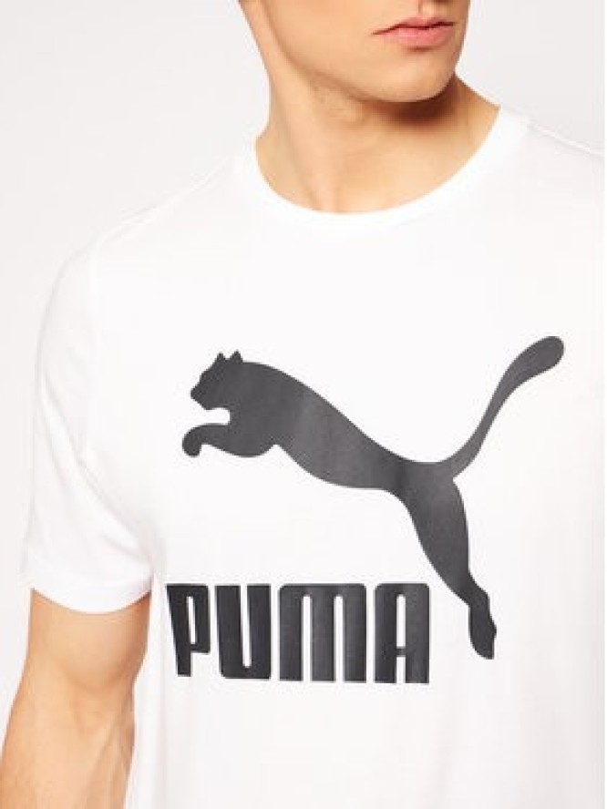 Puma T-Shirt Classics Logo 530088 Biały Regular Fit