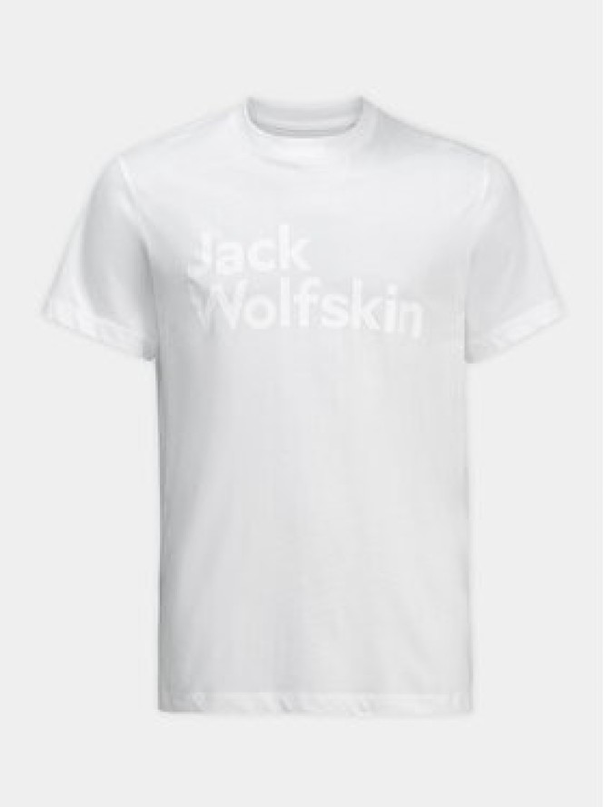 Jack Wolfskin T-Shirt Essential Logo T 1809591 Biały Regular Fit