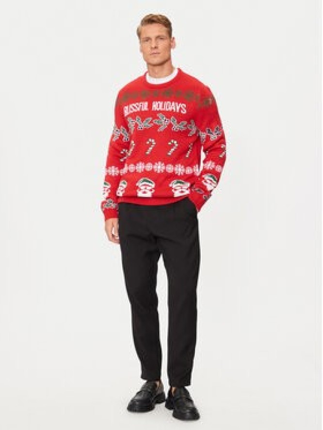 Only & Sons Sweter Xmas 22031171 Czerwony Regular Fit