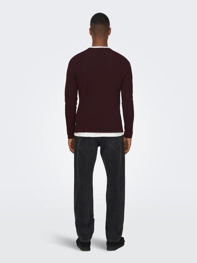 ONLY & SONS Sweter w kolorze brązowym rozmiar: S