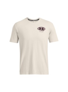 T-shirt męski Under Armour UA M Grounds Crew Hw Ss - beżowy