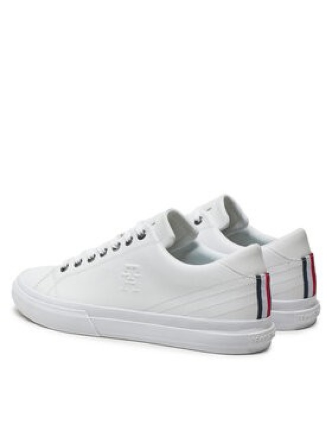 Tommy Hilfiger Sneakersy Th Hi Vulc Street Low Lth FM0FM05111 Biały