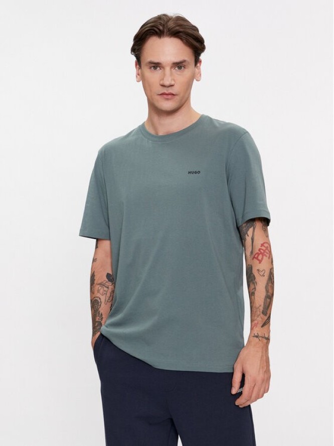 Hugo T-Shirt Dero222 50466158 Zielony Regular Fit