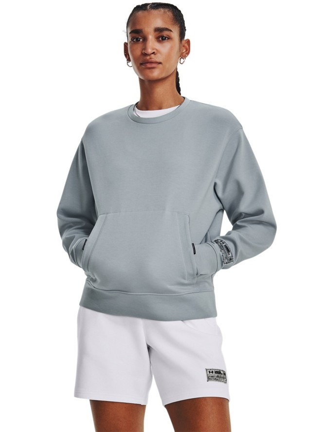 Bluza dresowa uniseks Under Armour UA SUMMIT KNIT CREW - szara