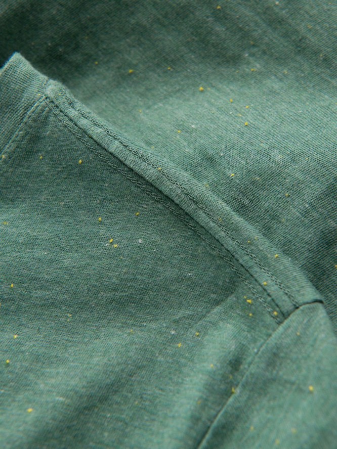 T-shirt męski z ozdobnym efektem confetti - zielony V4 OM-TSCT-0178 - XXL