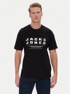 Jack&Jones T-Shirt Recharge 12274716 Czarny Relaxed Fit