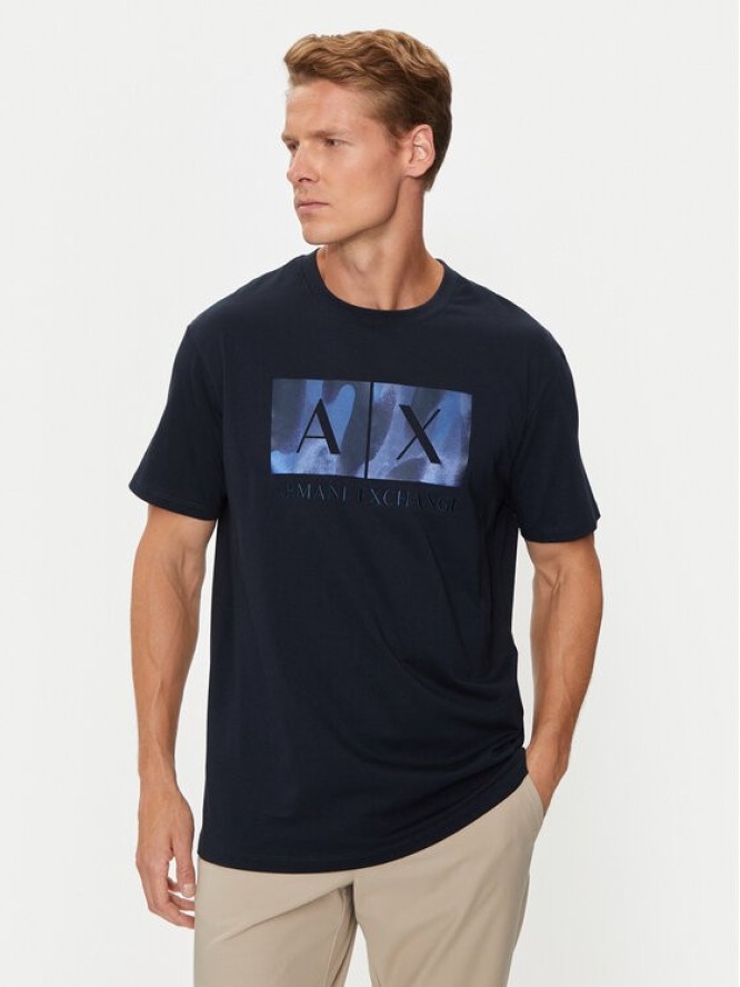 Armani Exchange T-Shirt 6DZTHF ZJH4Z 1510 Granatowy Regular Fit