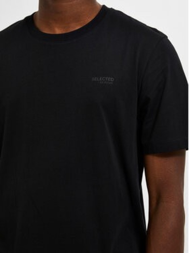 Selected Homme T-Shirt Aspen 16087858 Czarny Regular Fit