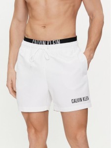 Calvin Klein Swimwear Szorty kąpielowe KM0KM00992 Biały Regular Fit