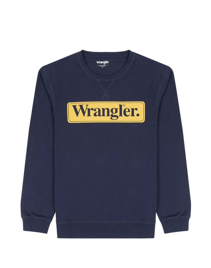 WRANGLER SEASONAL CREW MĘSKA BLUZA BEZ KAPTURA NIEROZPINANA NAVY W6F3I3114