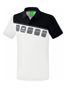 erima Koszulka polo sportowa "5-C" w kolorze czarno-białym rozmiar: XXL