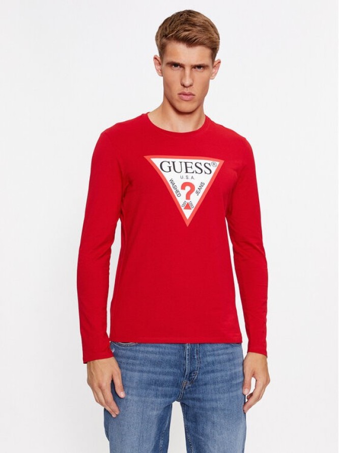 Guess Longsleeve M2YI31 I3Z14 Czerwony Regular Fit