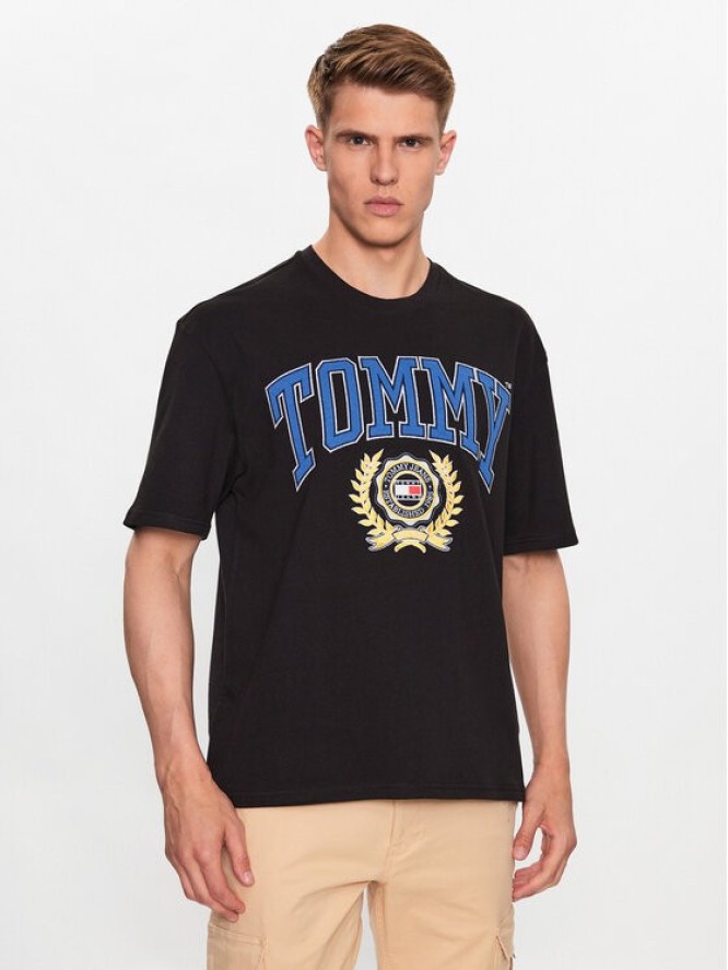 Tommy Jeans T-Shirt DM0DM16832 Czarny Relaxed Fit