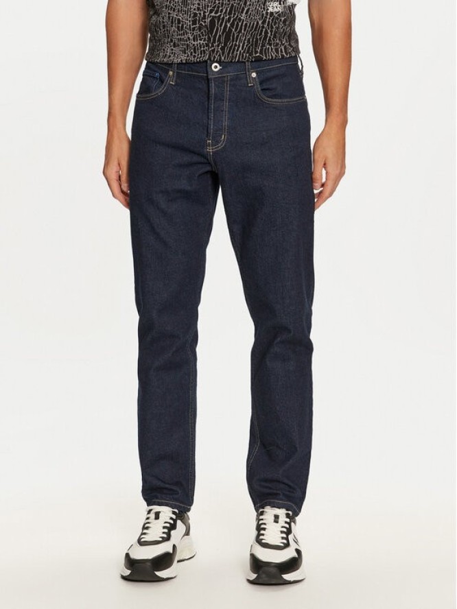 Karl Lagerfeld Jeans Jeansy 245D1107 Granatowy Tapered Fit