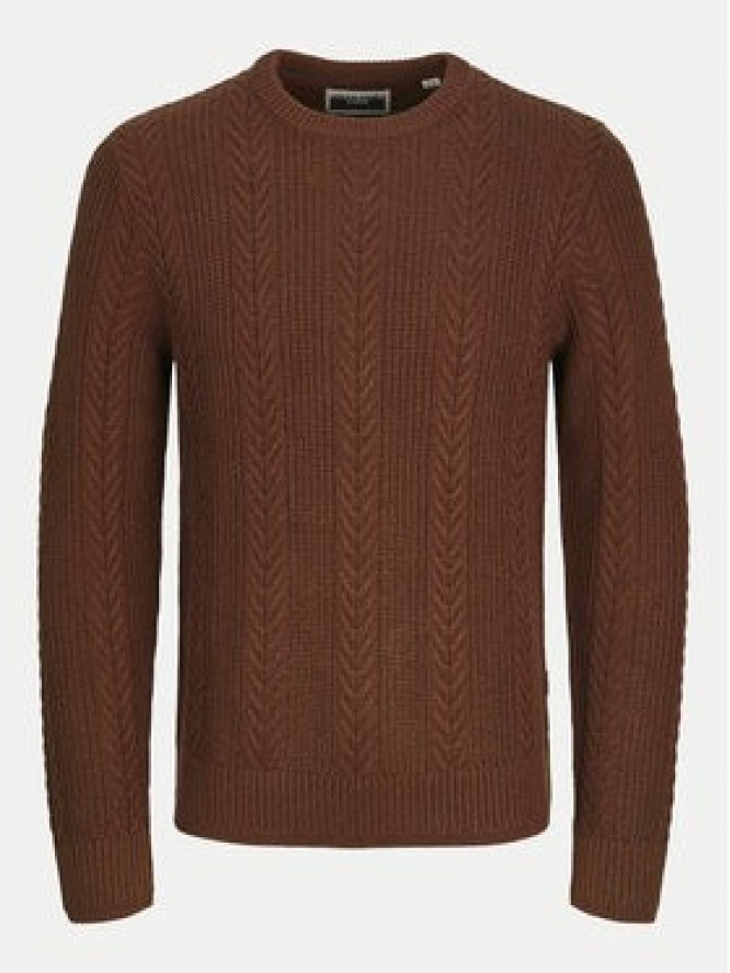 Jack&Jones Sweter 12261436 Brązowy Regular Fit