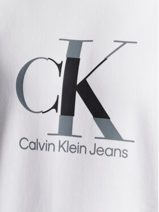 Calvin Klein Jeans Bluza J30J323298 Biały Regular Fit