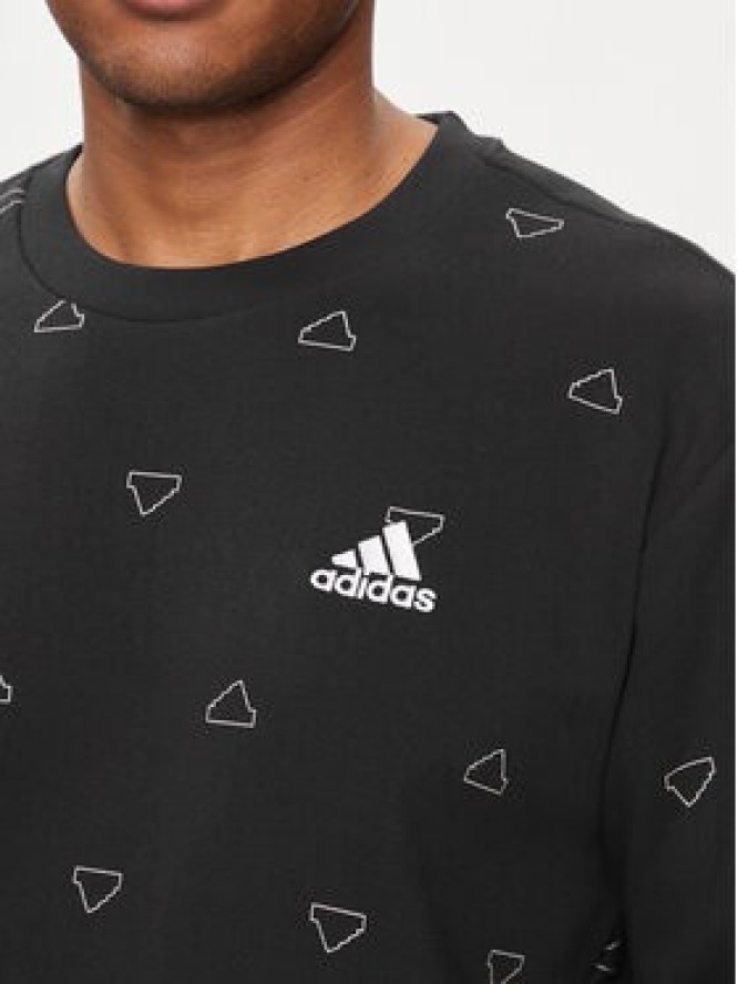 adidas Bluza Seasonal Essentials Monogram Graphic IS1828 Czarny Regular Fit