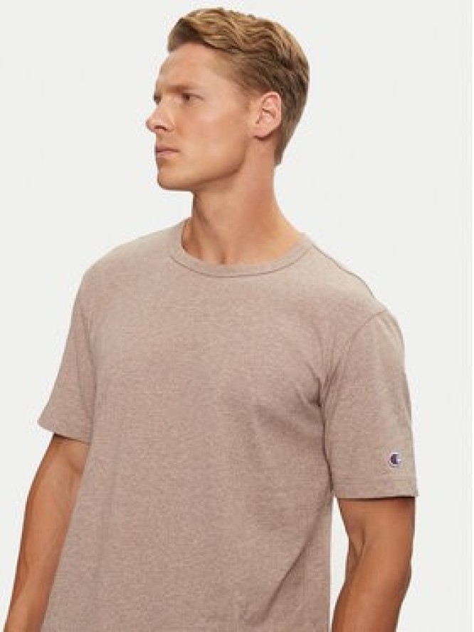 Champion T-Shirt 218802 Beżowy Regular Fit