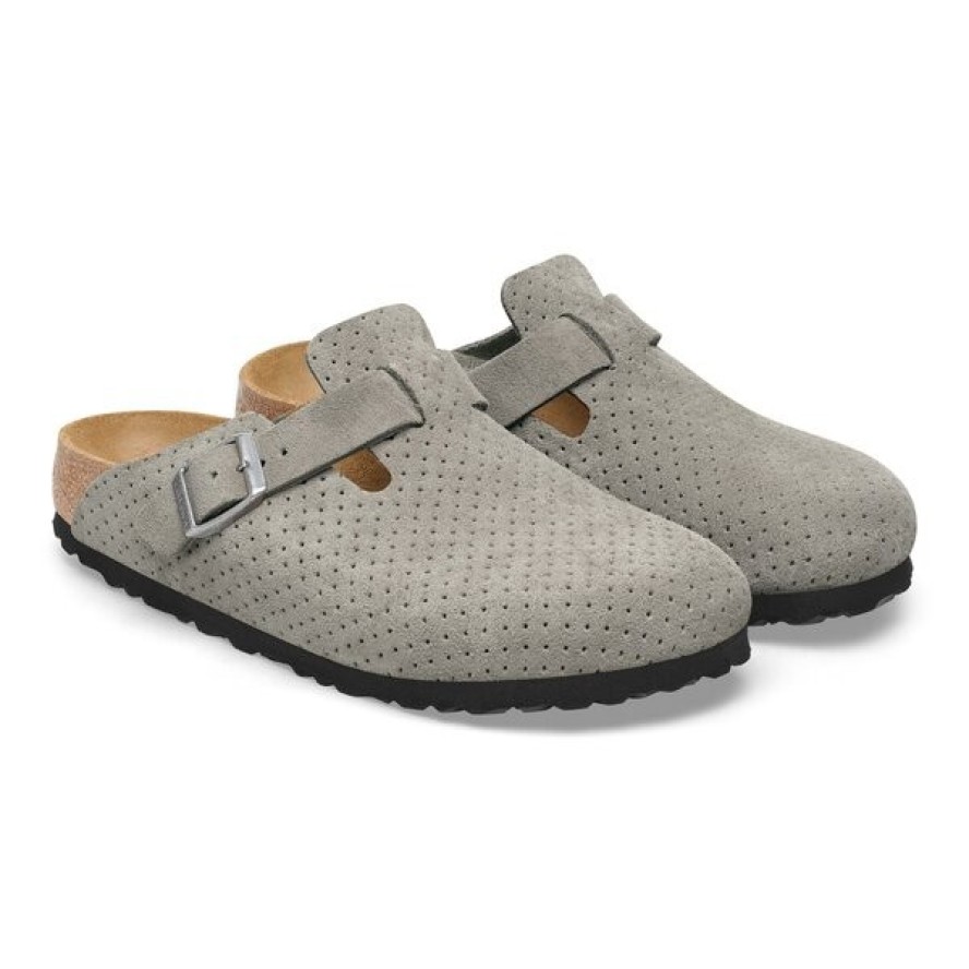 Klapki męskie BIRKENSTOCK Boston BS Suede Embossed