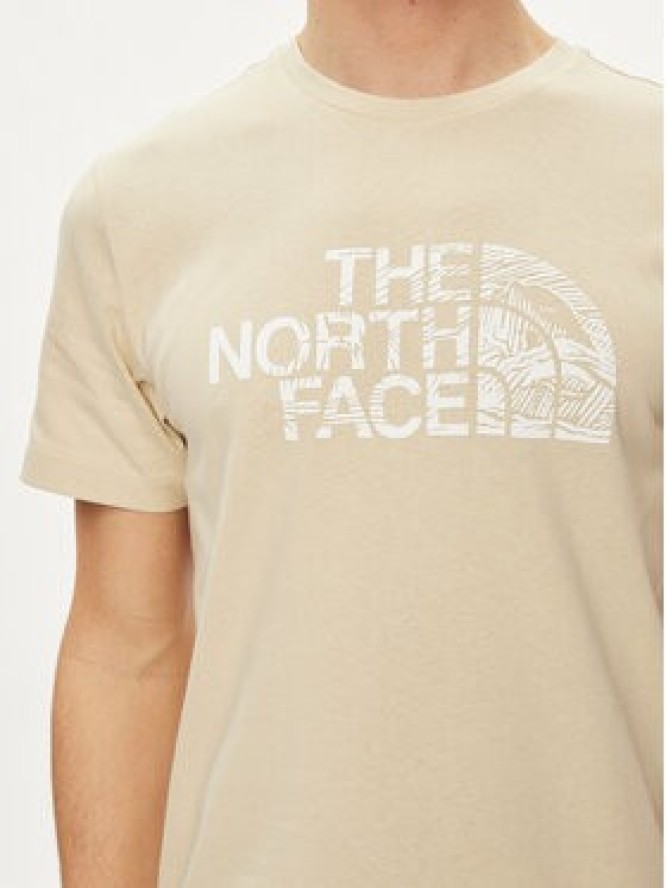 The North Face T-Shirt Woodcut Dome NF0A87NX Beżowy Regular Fit