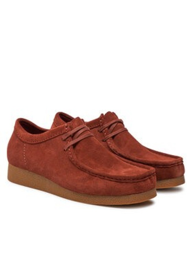 Clarks Półbuty Wallabee Evo 26178278 Pomarańczowy