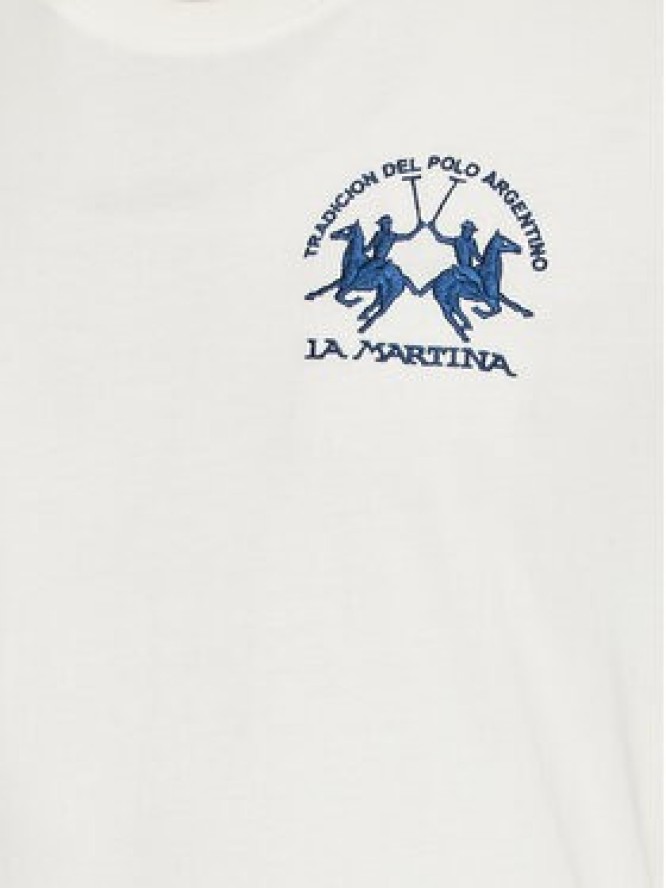 La Martina T-Shirt WMR004 JS206 Biały Regular Fit