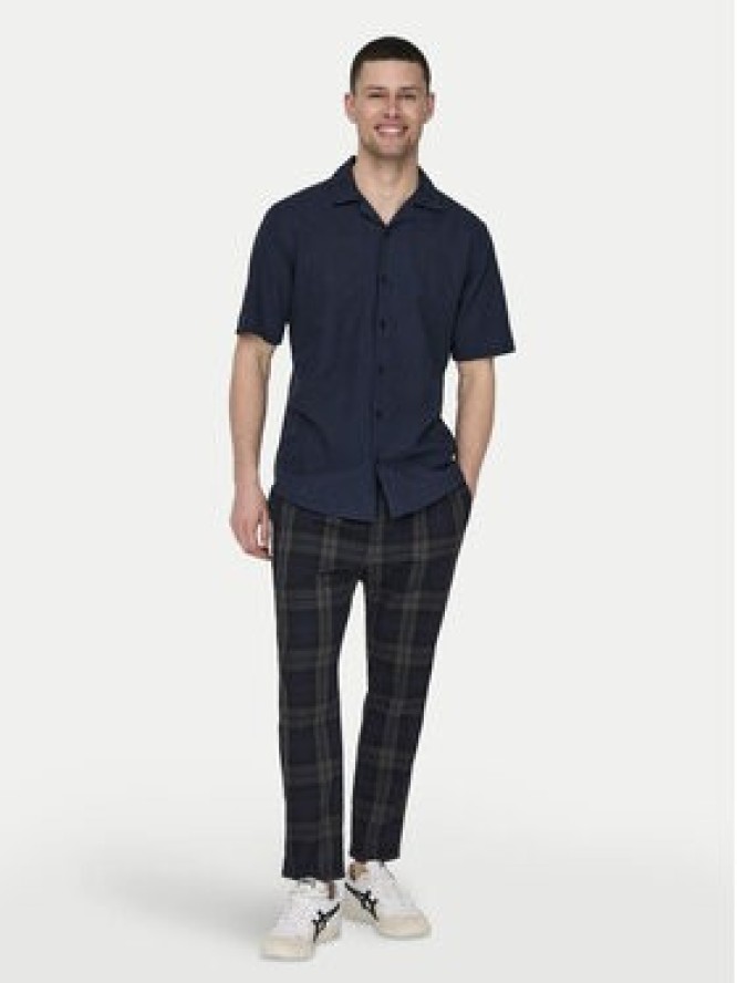 Only & Sons Koszula Caiden 22025116 Granatowy Slim Fit