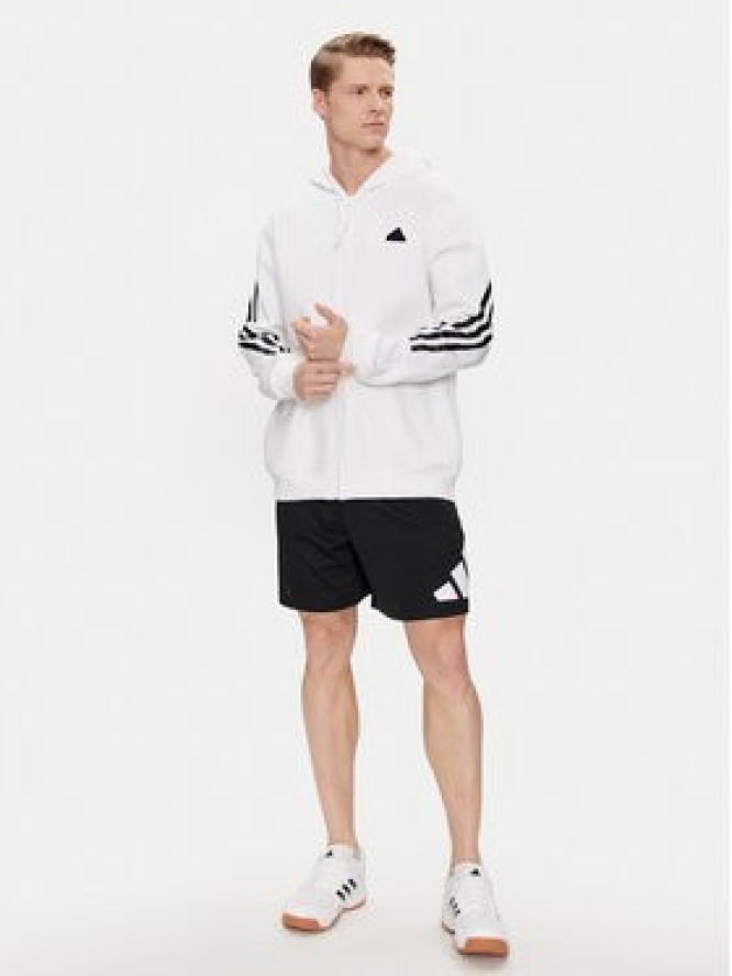 adidas Bluza Future Icons 3-Stripes Full-Zip Hoodie IC8258 Biały Regular Fit