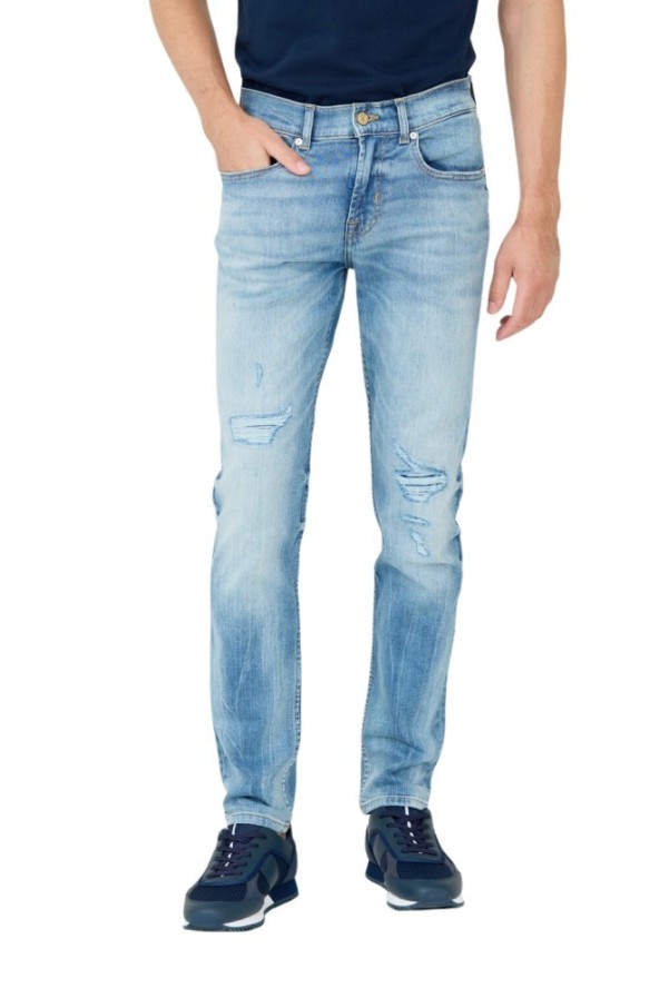 7 FOR ALL MANKIND Niebieskie jeansy Slimmy Tapered