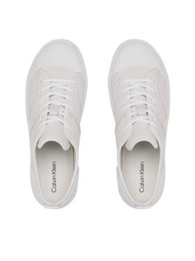 Calvin Klein Trampki Low Top Lace Up Lth HM0HM01045 Biały