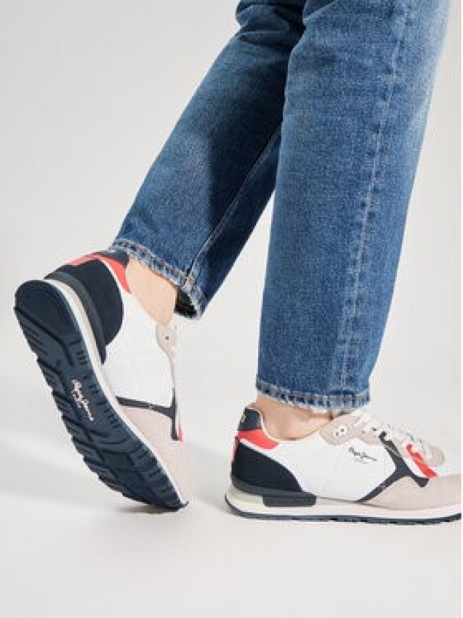 Pepe Jeans Sneakersy Brit Road M PMS40007 Biały