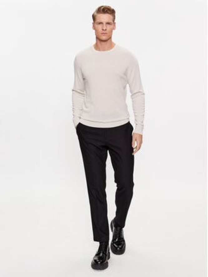 Calvin Klein Sweter K10K109474 Beżowy Regular Fit