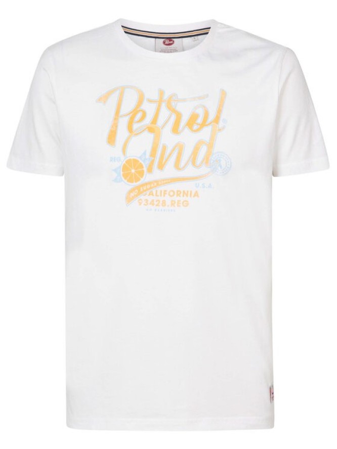 Petrol Industries T-Shirt M-1030-TSR682 Biały Regular Fit