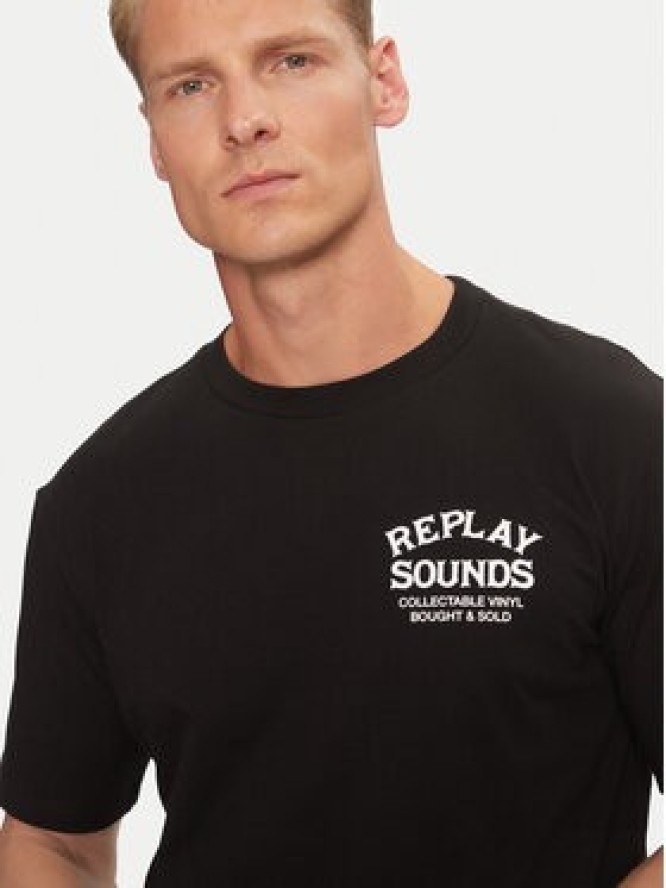 Replay T-Shirt M6959 .000.2660 Czarny Regular Fit