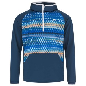 Bluza męska Head Topspin Hoodie dark blue print S