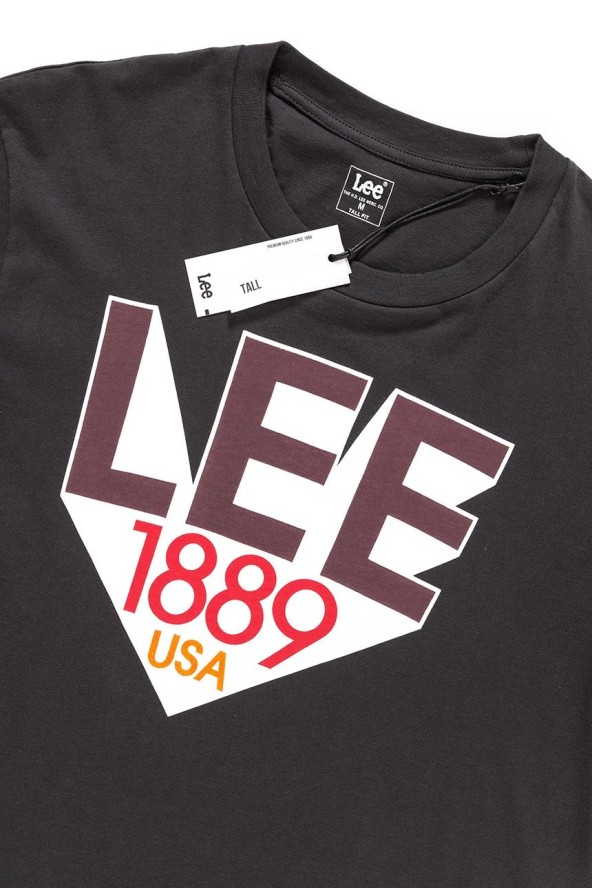 LEE T SHIRT RETRO T FADED BLACK (TALL) L63UAIKD