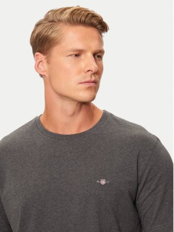 Gant T-Shirt Shield 2003184 Szary Regular Fit