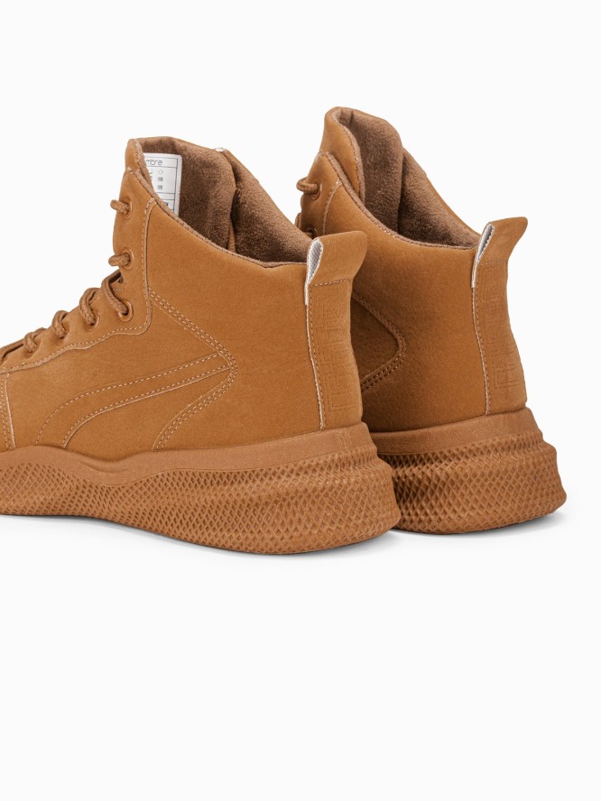 Buty męskie sneakersy wysokie - camel V2 T380 - 44