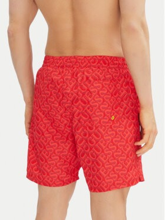 Guess Szorty kąpielowe F4GT06 WG2A2 Czerwony Regular Fit