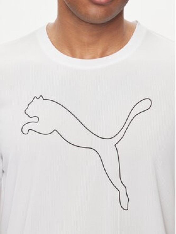 Puma Koszulka techniczna Performance Cat Tee 520315 Biały Regular Fit