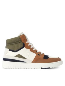 Tommy Hilfiger Sneakersy Th Basket Better Midcut Lth Mix FM0FM04793 Brązowy