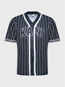 Karl Kani T-Shirt Serif Pinstripe Baseball 6033360 Czarny Relaxed Fit