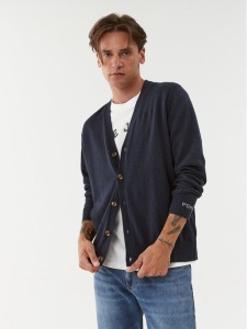 Pepe Jeans Kardigan Andre Cardigan PM702239 Granatowy Regular Fit