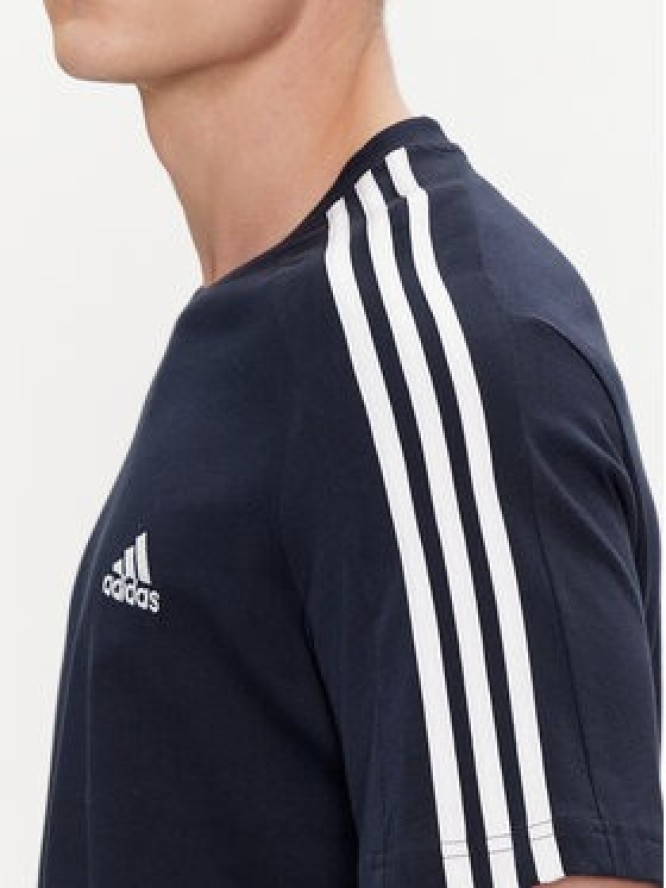 adidas T-Shirt Essentials Single Jersey 3-Stripes T-Shirt IC9335 Niebieski Regular Fit