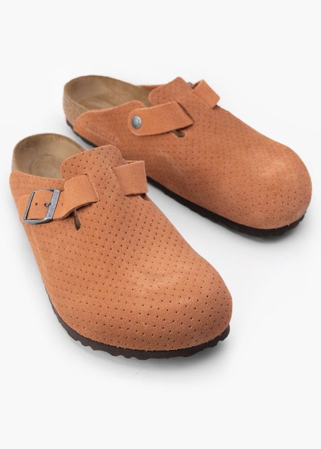 Klapki męskie BIRKENSTOCK BOSTON LEVE DOTTED BURNT ORANGE