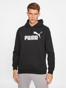 Puma Bluza Ess Big Logo 586686 Czarny Regular Fit