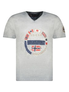 Geographical Norway Koszulka "Jarico" w kolorze jasnoszarym rozmiar: S
