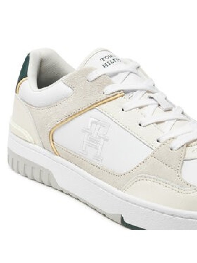 Tommy Hilfiger Sneakersy Th Basket Street Block FM0FM05117 Biały